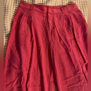 GAP Vibrant Pink wide leg pleated pant 12